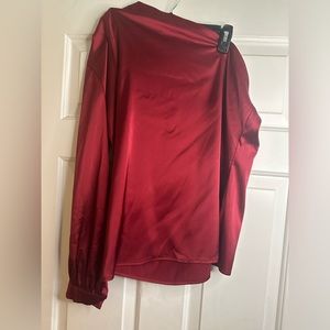 One sleeve silk top
